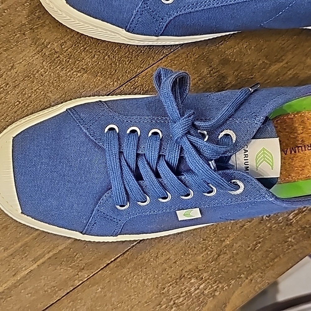 Cariuma OCA Low Shadow Blue Cancas Sneaker - Picture 3 of 11